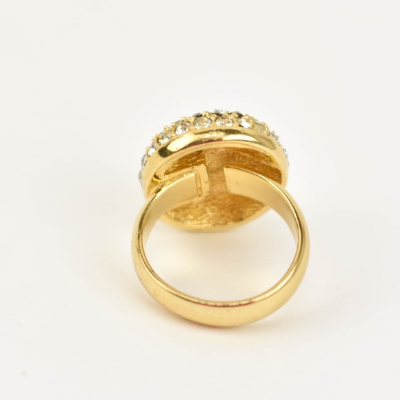 DIOR Swarovski Crystal & Fantasy Pearl Ring (mn) - Picture 4 of 7